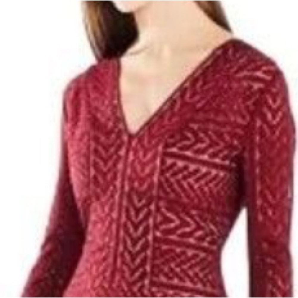 Cranberry Red V-Neck Top